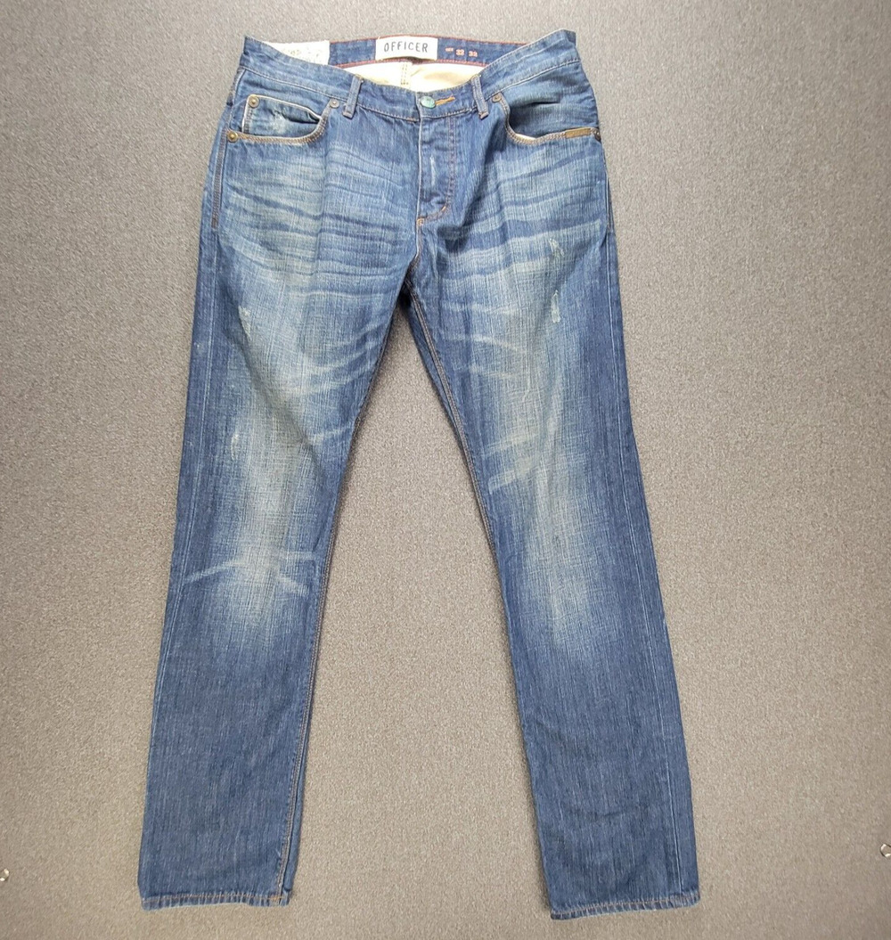 Superdry Jeans Mens 32X32 Blue Officer Whiskers